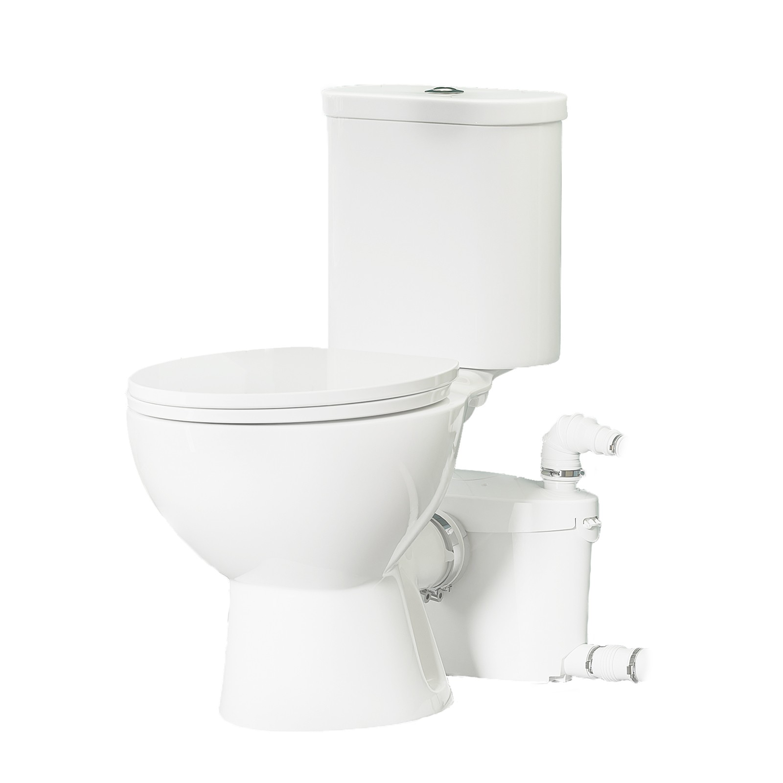 600W Upflush Macerating Toilet System Dual Flush 1/1.6GPF w/ Pump for Basement