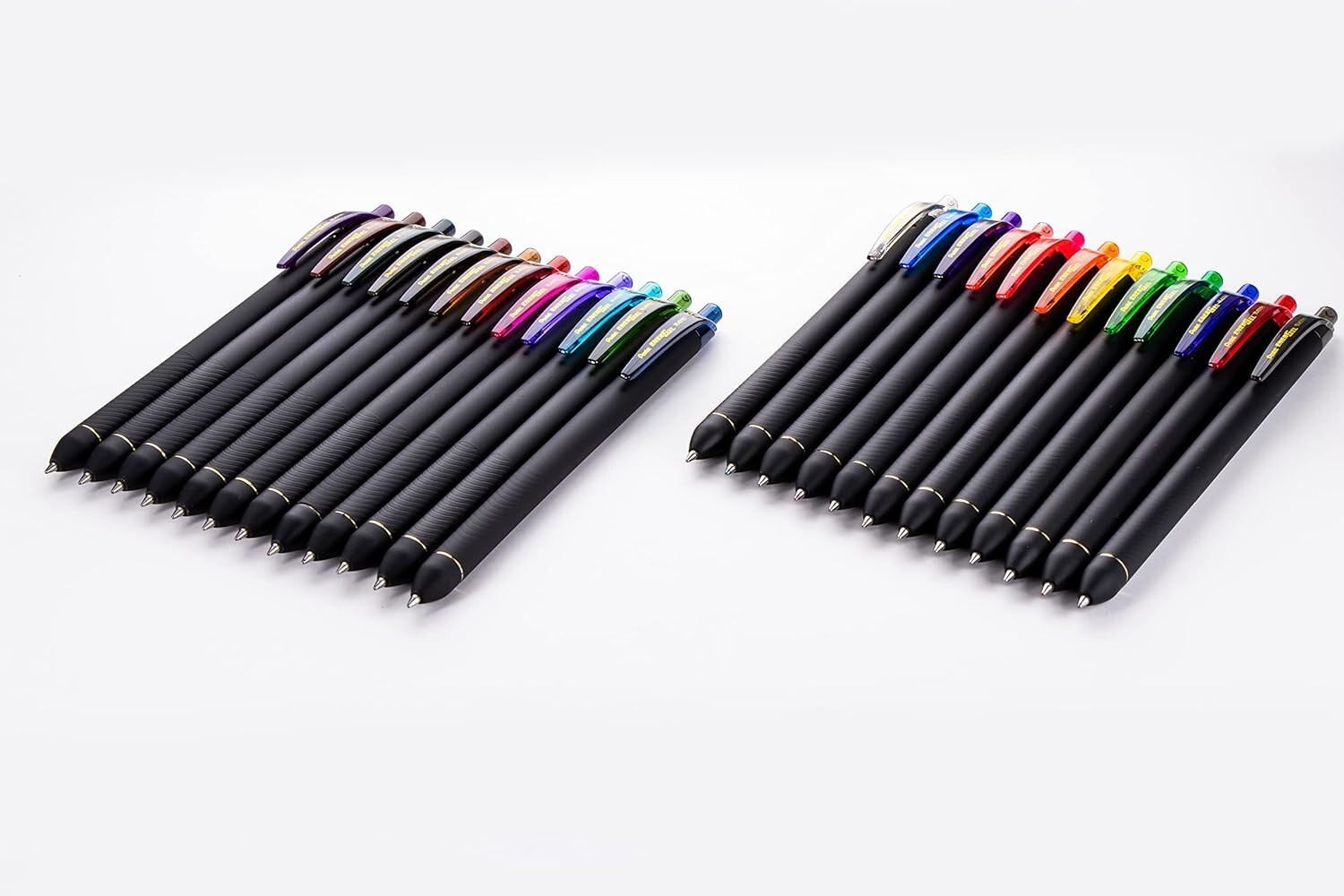 Pentel EnerGel Kuro Liquid Gel Pen, (0.7mm), Medium line, Assorted Ink, 24 Pack