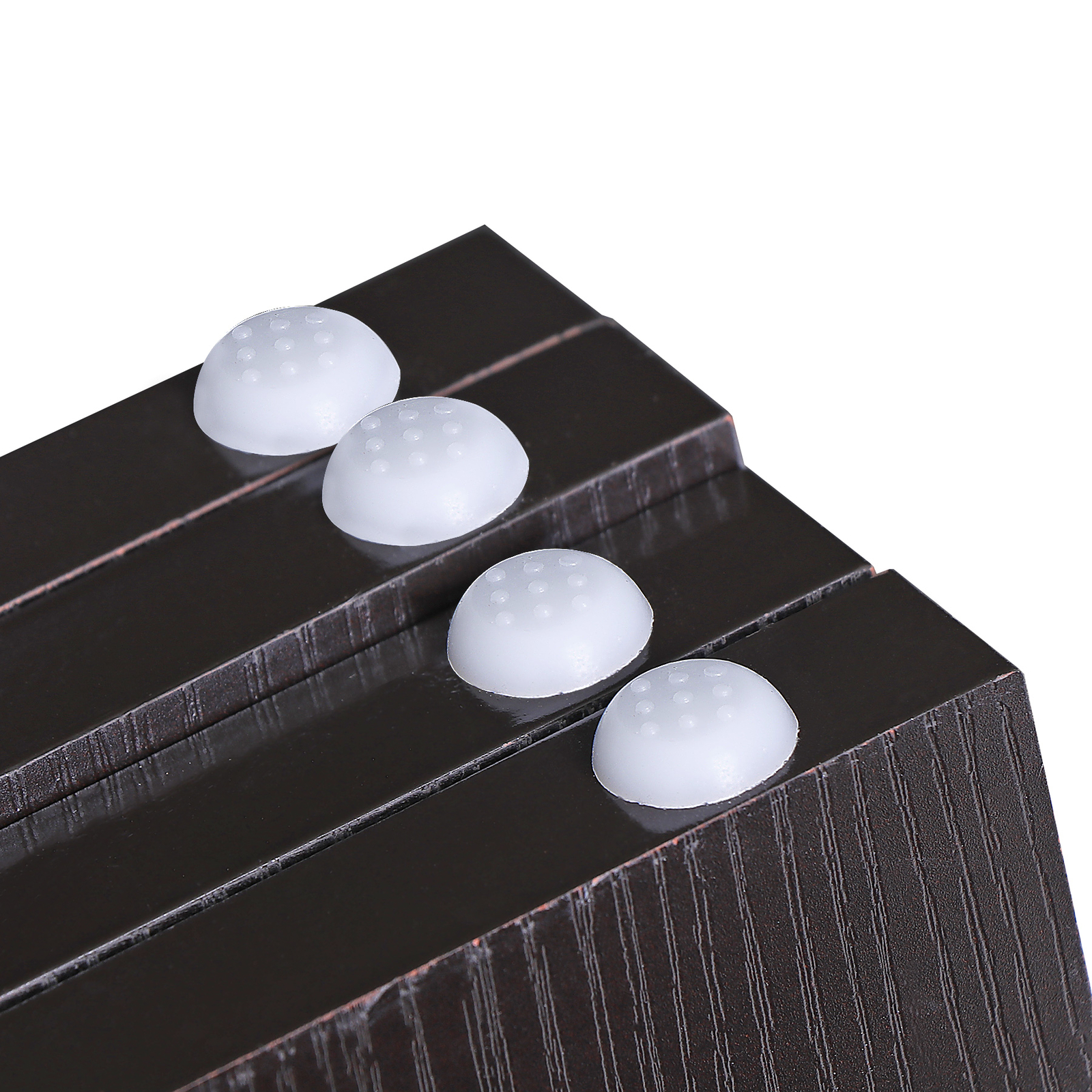 Freestanding Pet Dog Gate 4 Panels Indoor Foldable Dog Fence for Stairs Brown