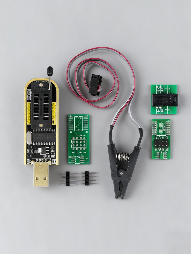 CH341A SOIC8 SOP8 Flash Chip EEPROM Programmer IC BIOS Test Clips 24 25 SeriesFc