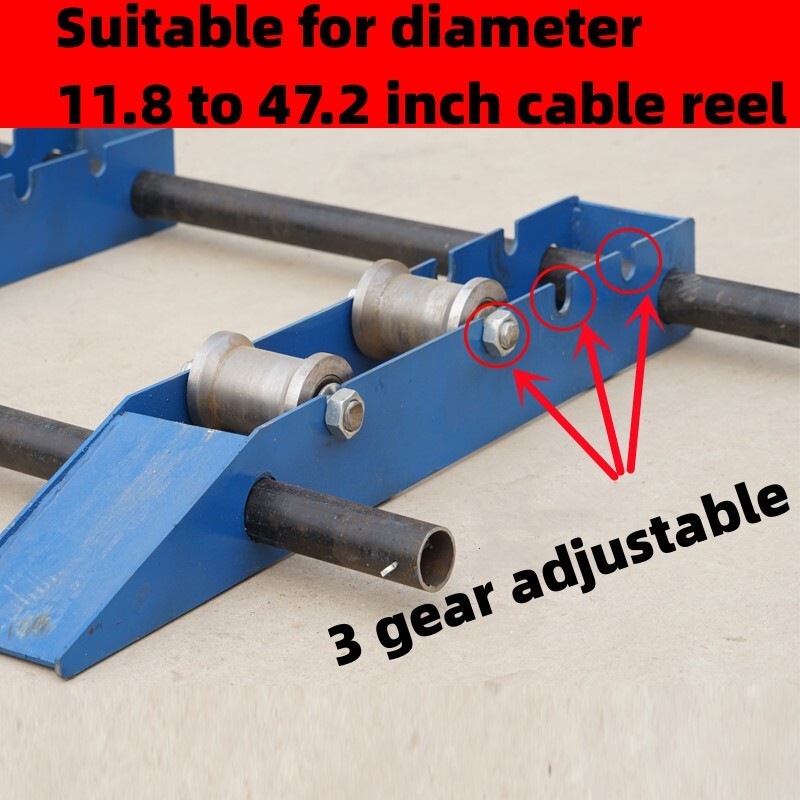 Heavy Duty Cable Drum Roller Stand Cable Reel Dispenser for reels 11.8-47.2in OD