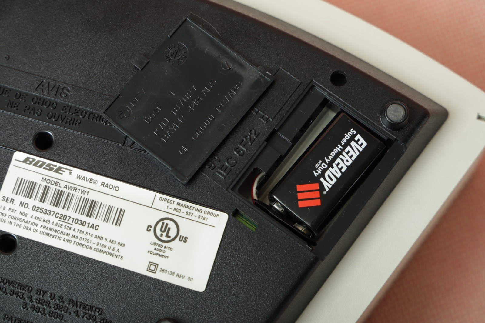 Bose AWR1-W1 Wave Radio Alarm Clock Radio with Power Cable