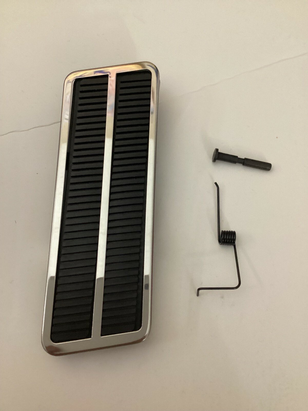 GM Gas Pedal Set -Chevy  Accelerator Pad, Chrome Trim, Pin, & Clip For 1968-81