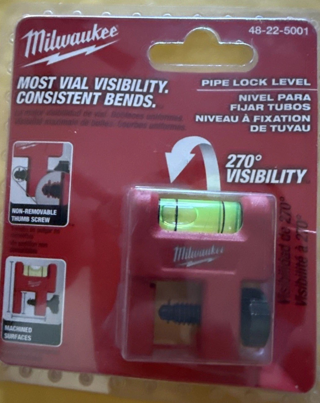 Milwaukee Pipe Lock Level Most Vial Visibility. Consistent Bends. 48-22-5001