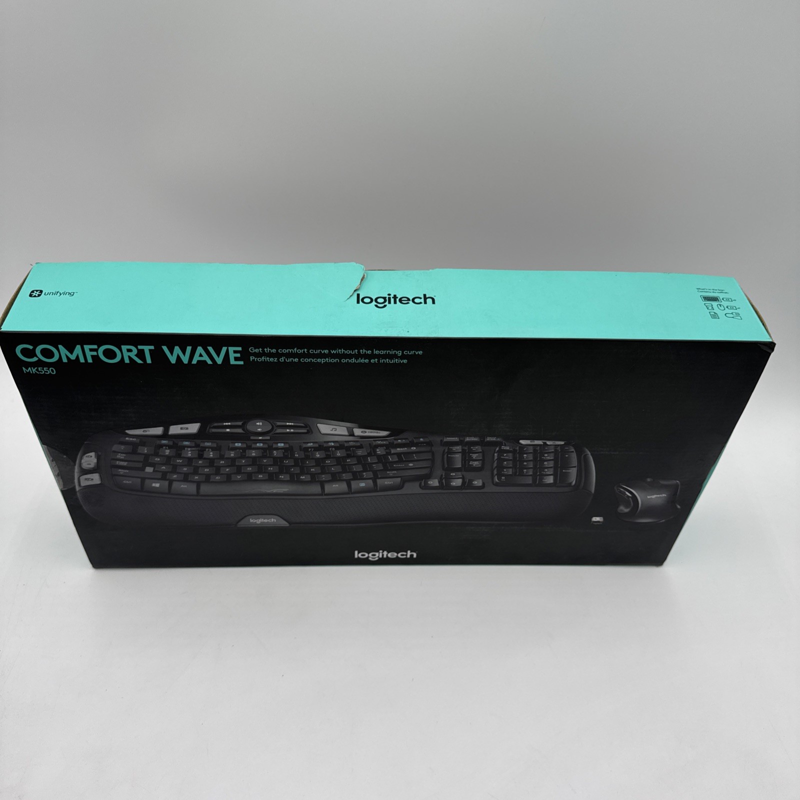 Logitech MK550 Comfort Wave (920-002555) Wireless Keyboard & Mouse No Dongle