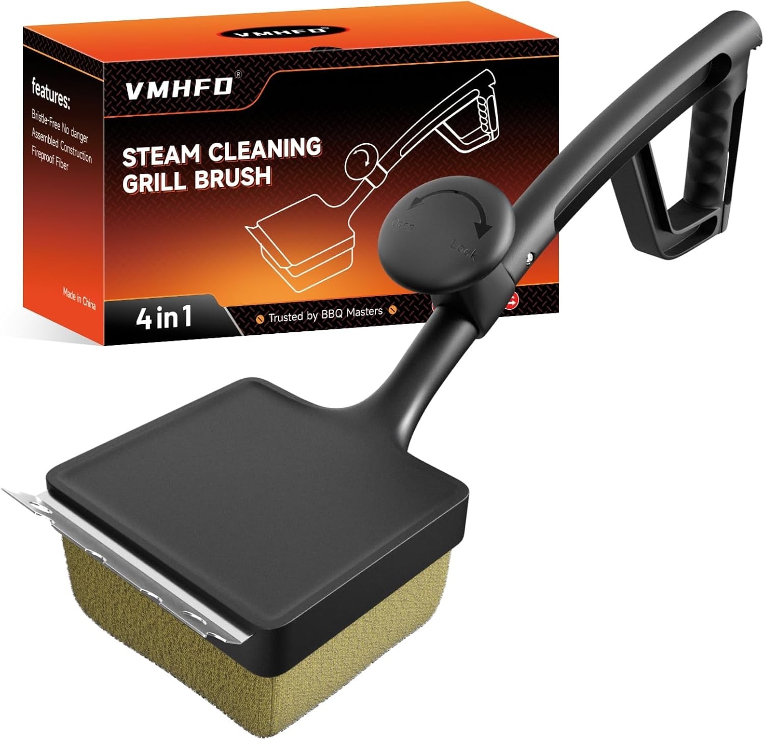 Grill Brush and Scraper, Bristle Free Steam Cleaning Safe for All Grill Types...