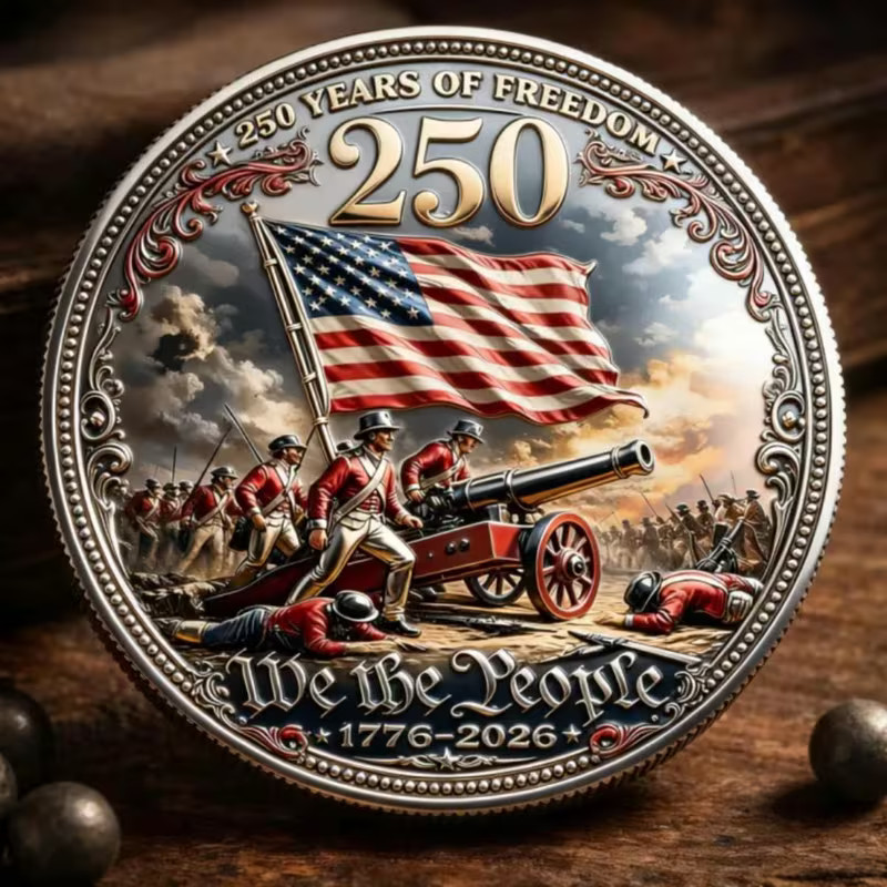 United States 250 Anniversary Challenge Coin Commemorative US 1-pc ao