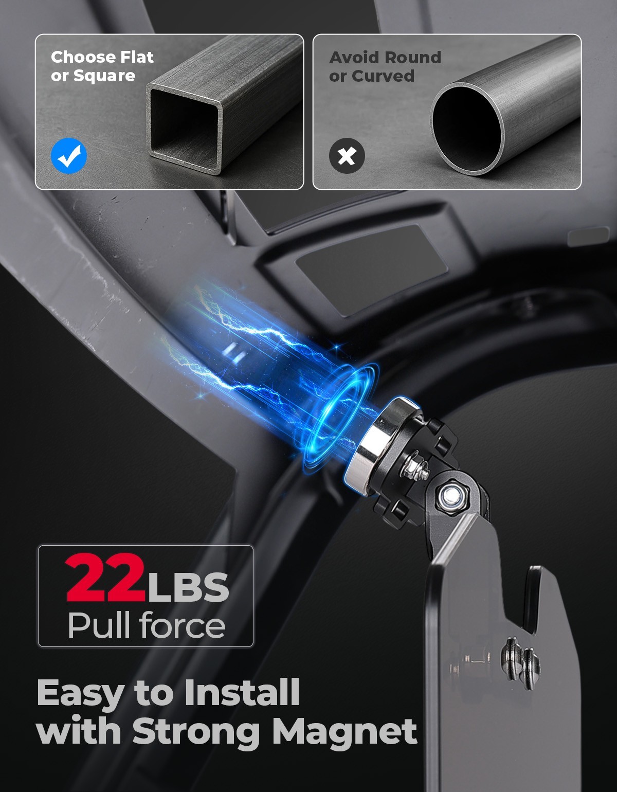 Pro-Fit Magnetic Sun Visor Tinted Sun Shade for Polaris Ranger Can-Am Defender