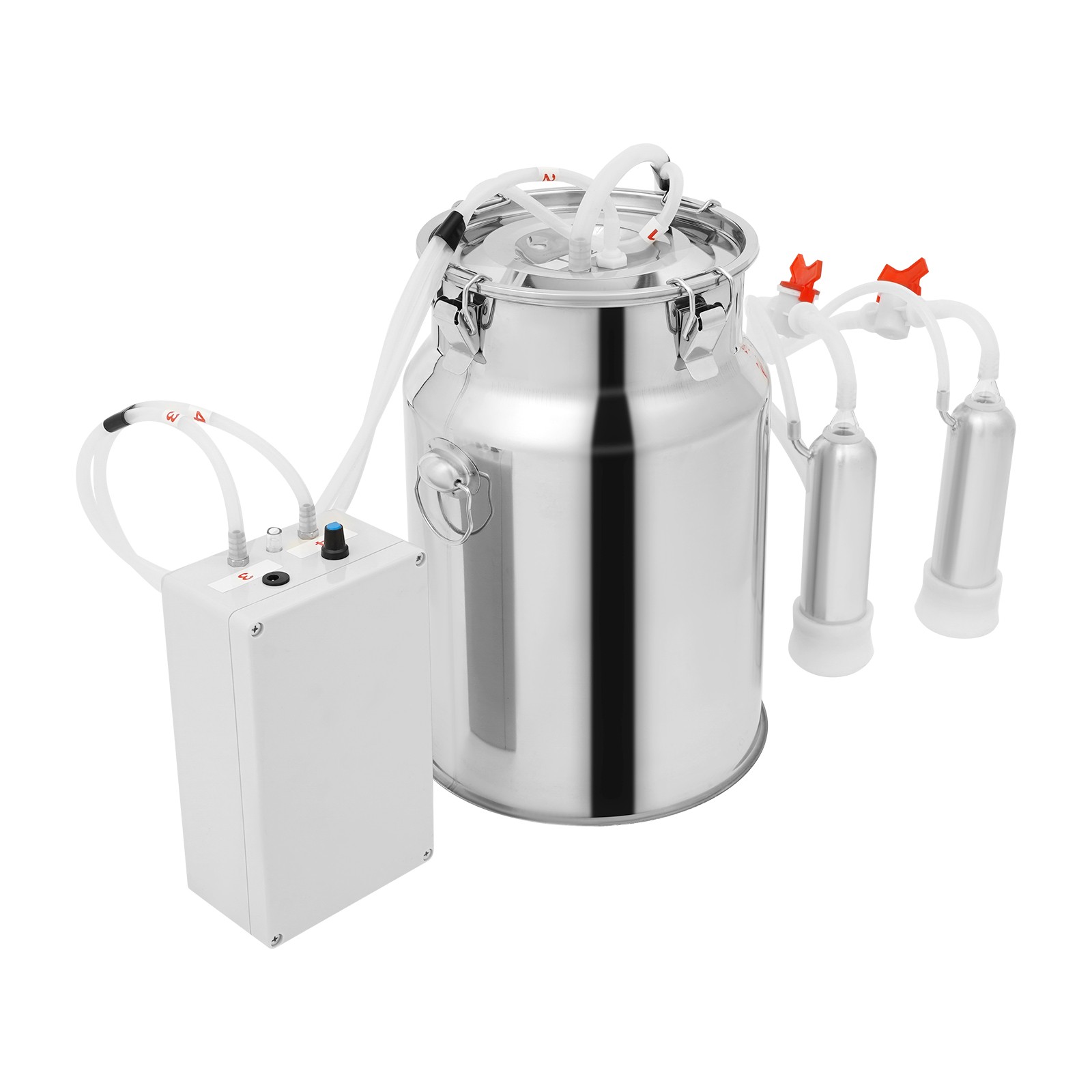 Pulsation Electric Cow Milking Machine Milking Equipment 10L Stainless Steel