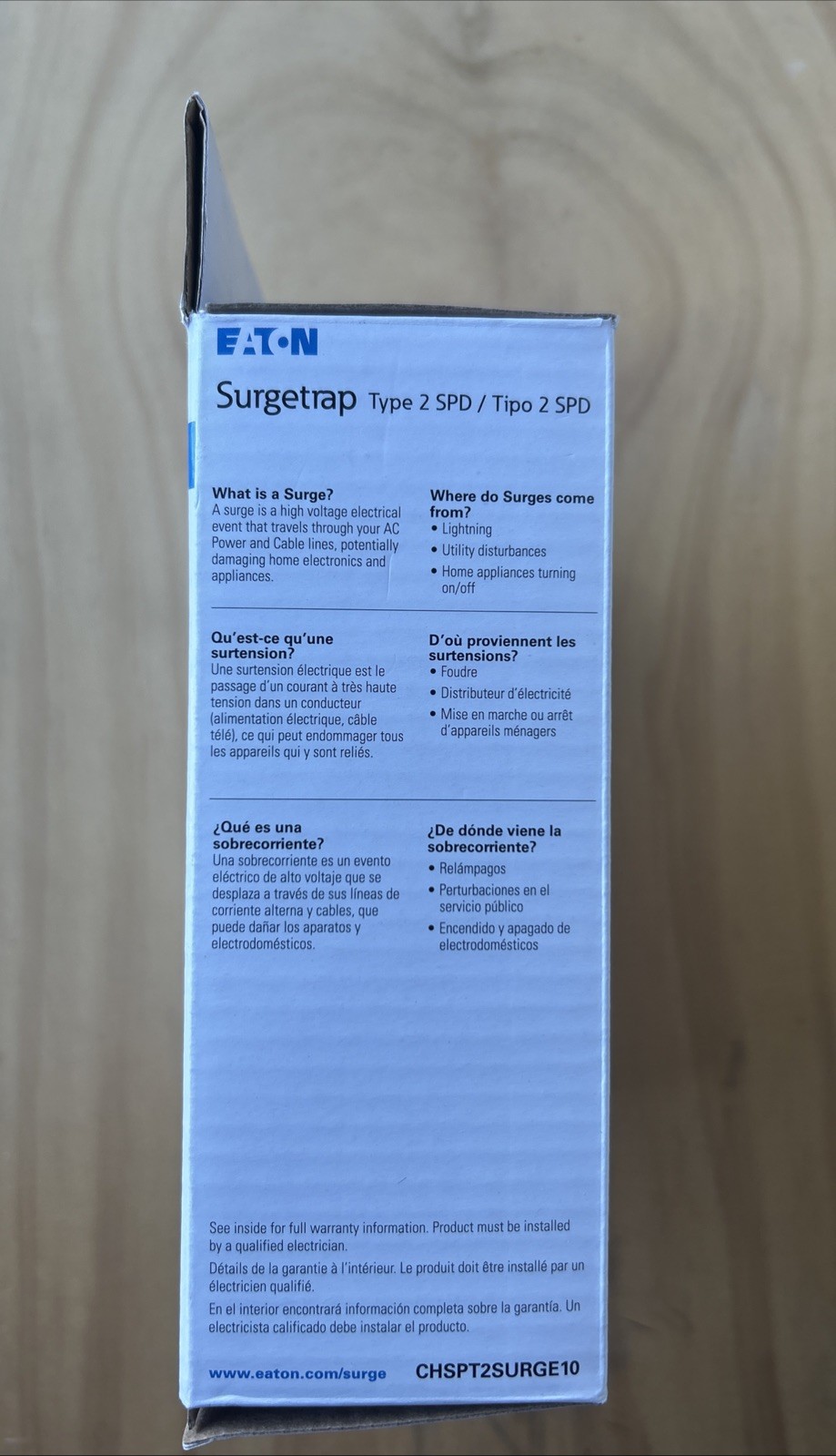 Eaton CHSPT2SURGE10 Complete Home Surge Protection - 60,000 AMPS - New ⚡️
