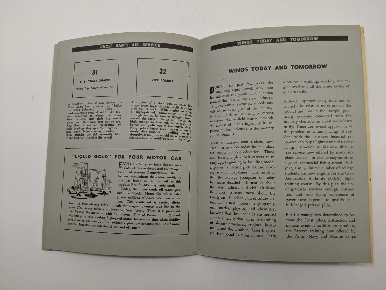 TYDOL Flying A Stamp Album of American Aviation 1940 Fuel Oil Company UNUSED A+