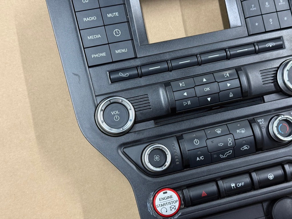 2015-2017 Ford Mustang GT Face Plate Radio Trim Piece - OEM