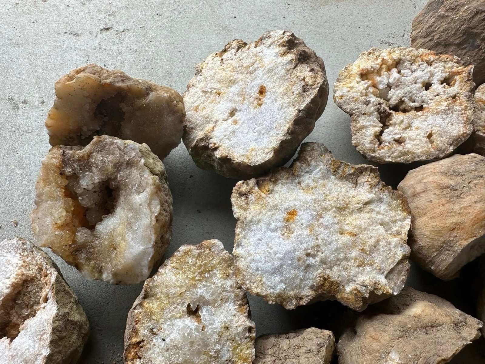 Box Of 10 Whole Natural Kentucky Geodes. FAST FREE SHIPPING! Read Description.