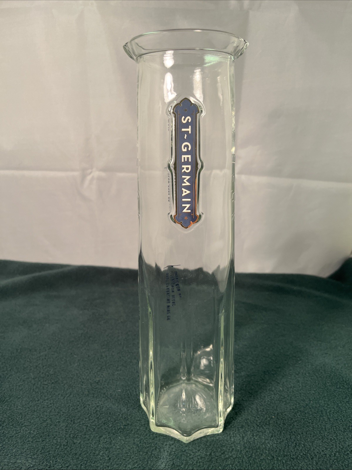 VTG St. Germain Special Liqueur 1L Cocktail Carafe with Recipe Markings, NO ROD