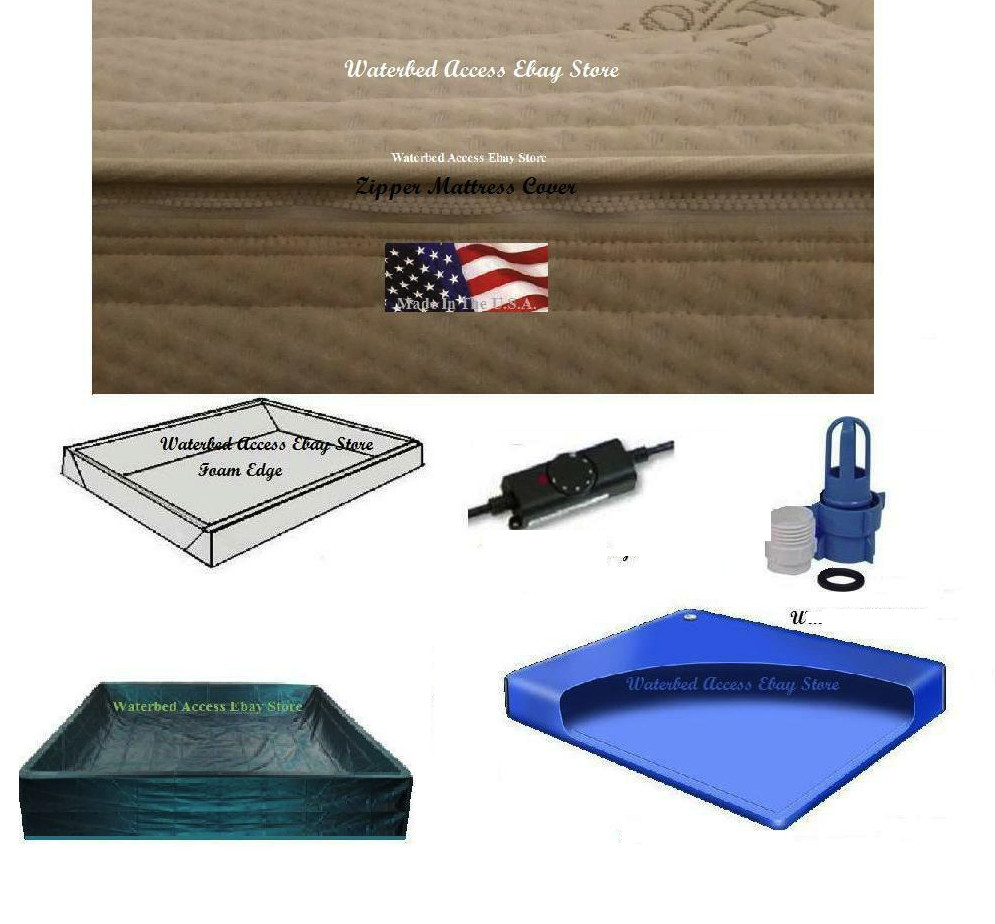 Full Size SOFTSIDE WATERBED MATTRESS w/ Bamboo Cover, Free Flow and Heater