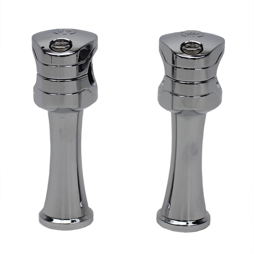 Aluminum 4.3'' Risers 1.0" Handlebar Clamps for Harley Softail FXST FXBB Dyna