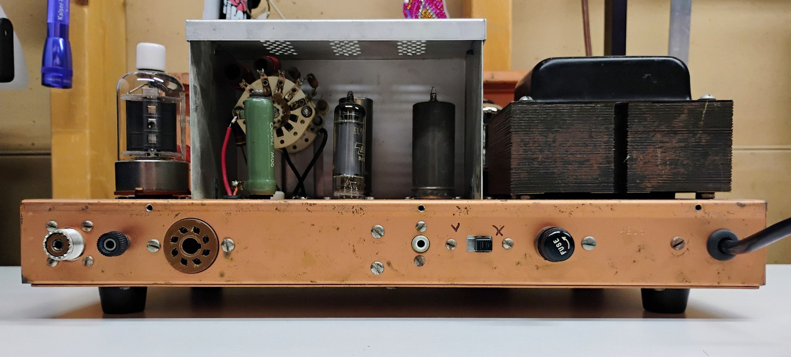 Vintage EICO Model 720 90 Watt CW Amateur Radio Transmitter. Powers Up!