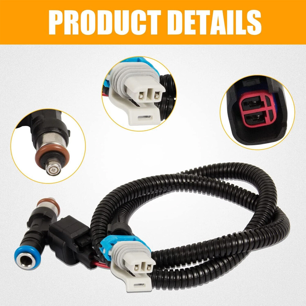 For 2011-2014 Polaris Ranger 800 XP 800 Crew 800 2pcs Fuel Injectors w/ Harness