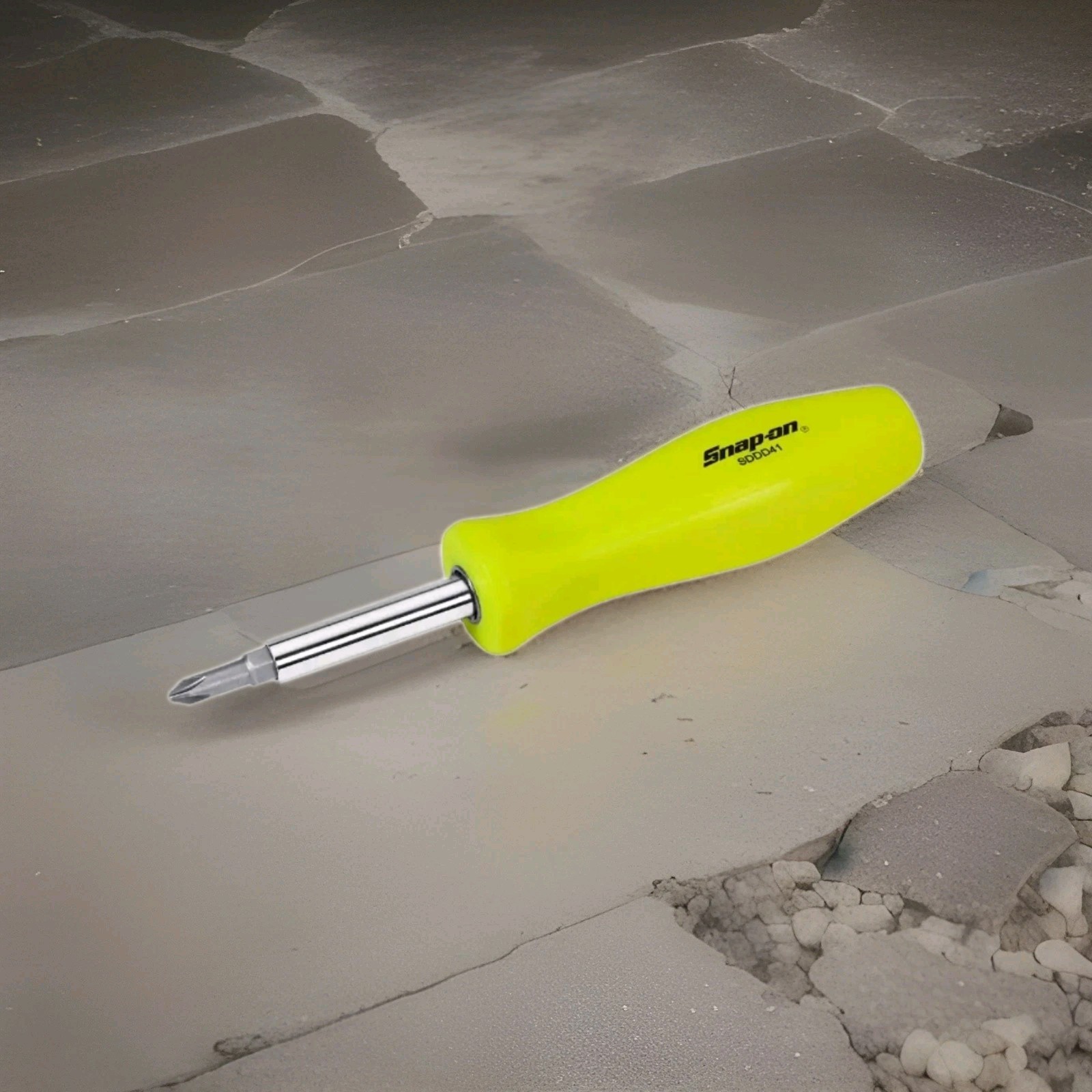 Snap on tools Reversible screwdriver 4 Pcs set 4 Bits Flat Philips SDDD41 HIVIS!