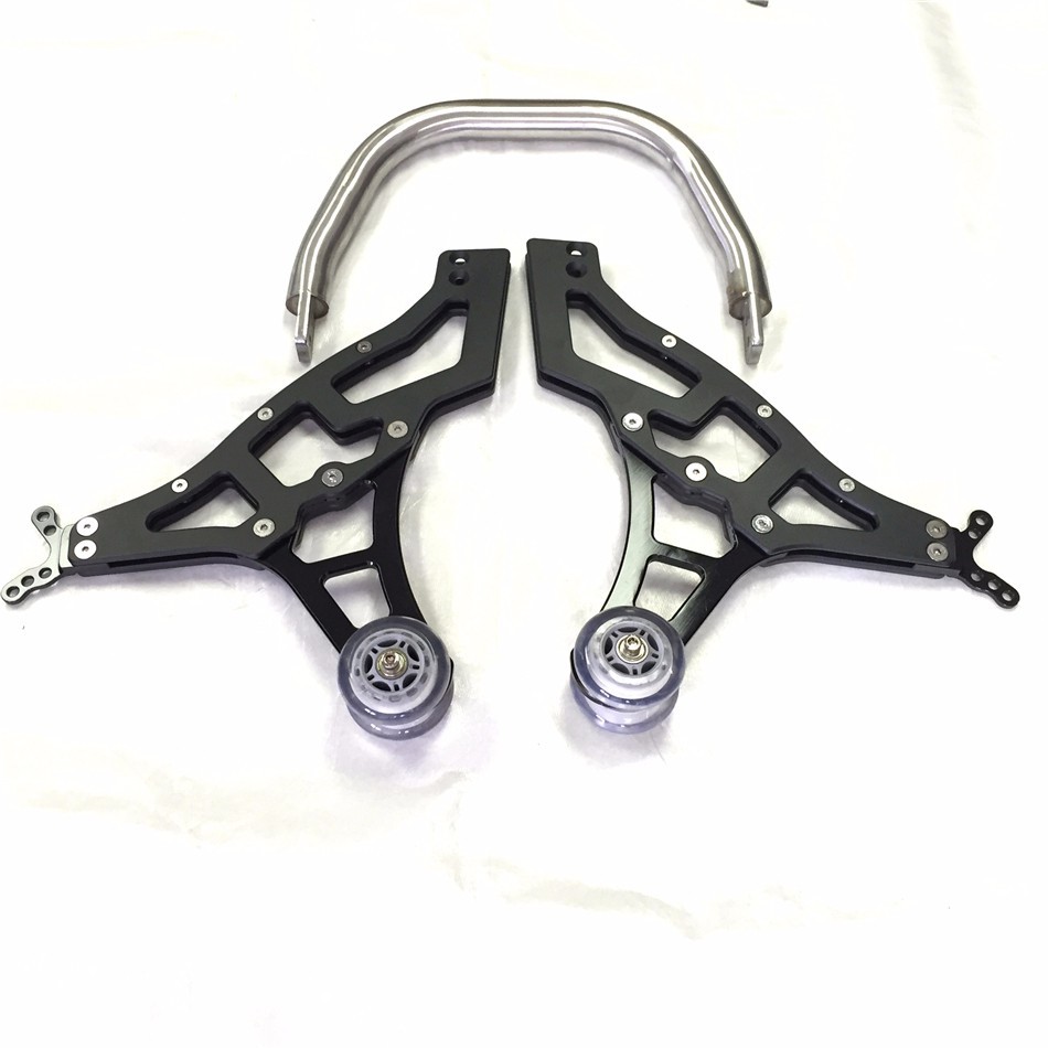 HTTMT Black Universal Racing Sport Rear Combo Wheel Lift Stands Paddock Stands