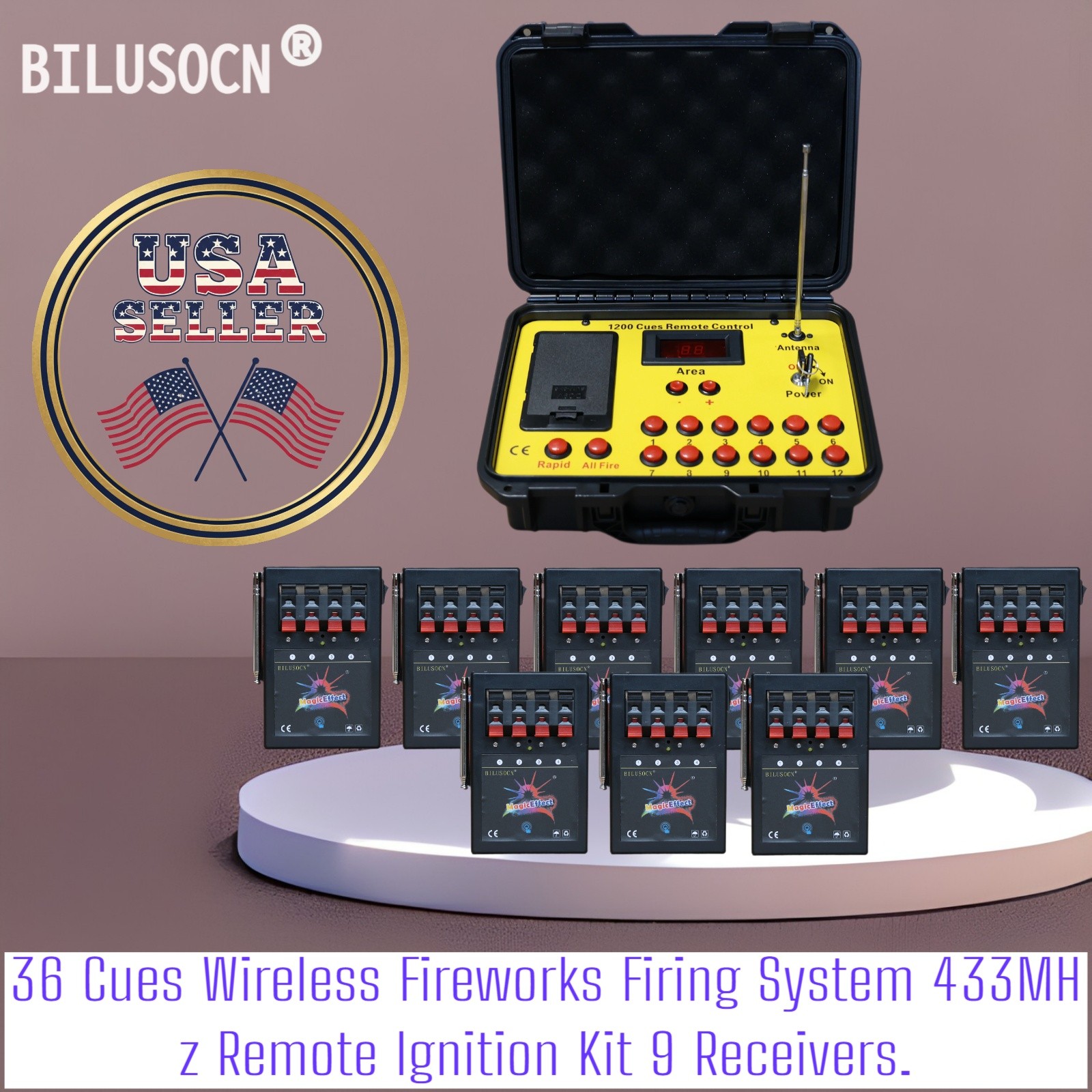 36 Cues Fireworks Firing System Wireless Remote Control Pyrotechnic Display Kit