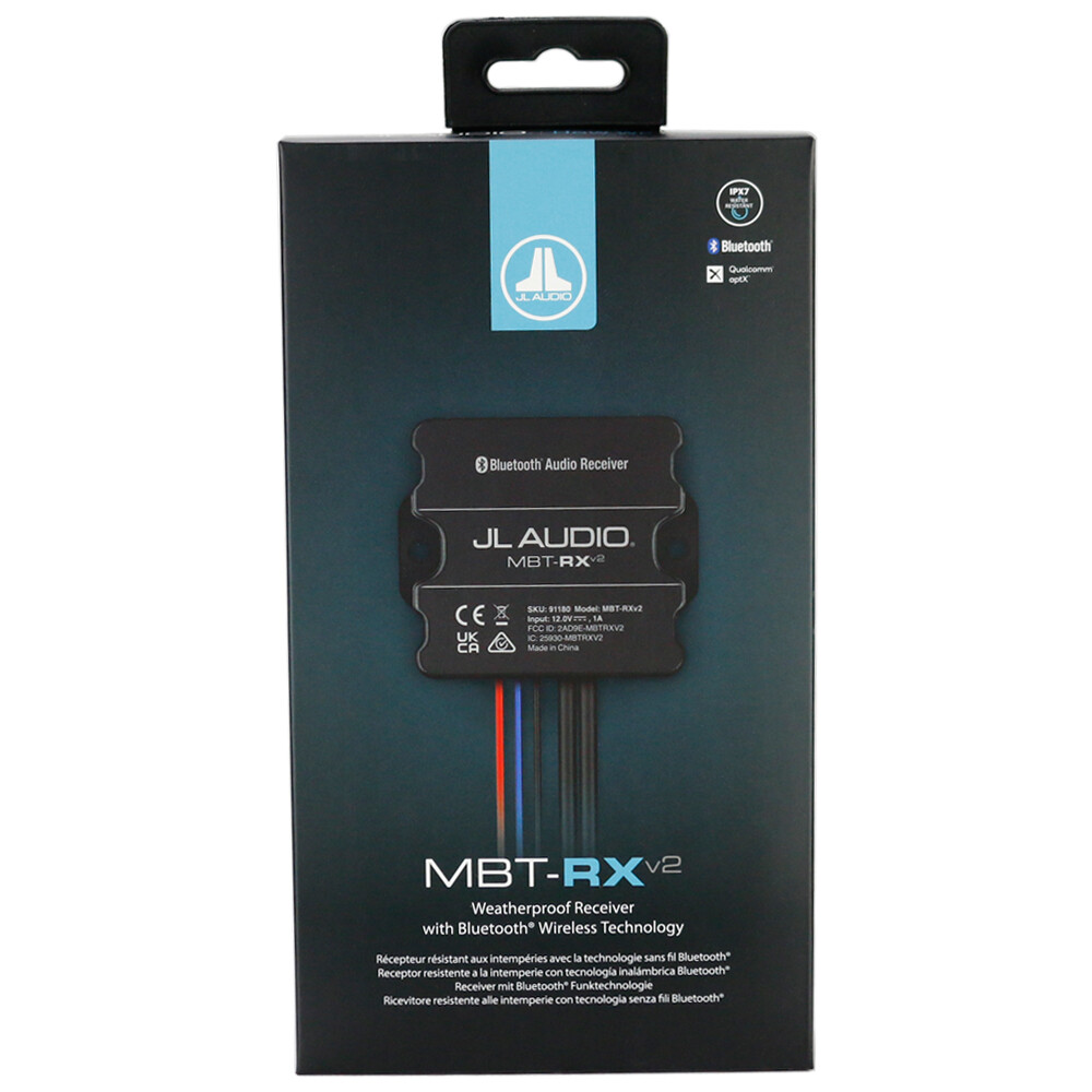 JL Audio MBT-RX v2 Marine / PowerSport Weatherproof Bluetooth Receiver NEW