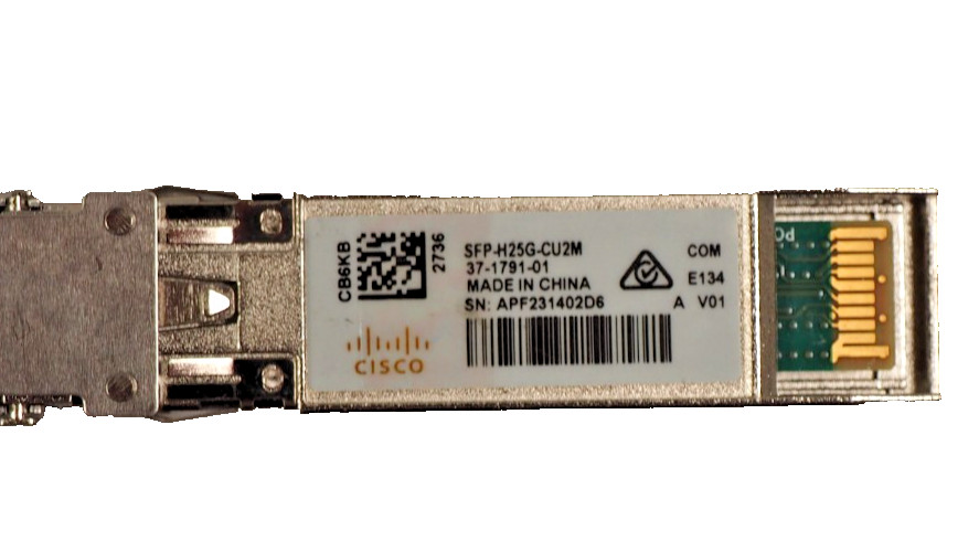 Cisco SFP-H25G-CU2M 37-1791-01 25GBASE-CU SFP28 2M Direct Attach Cable
