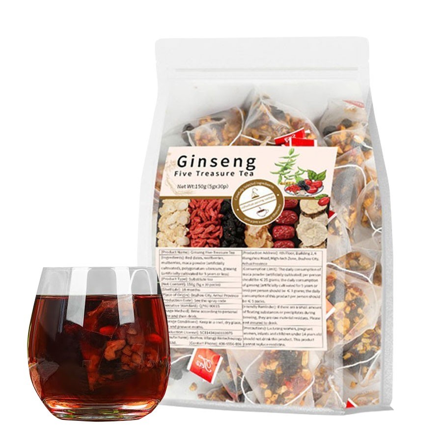 30pcs Ginseng six treasure tea , Kidney tea ,liver tea , red date kidney health
