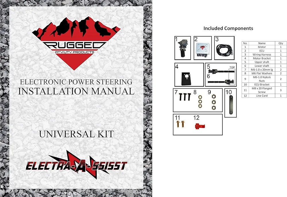 Rugged Front Electric Power Steering Kit for Polaris RZR 170/Blazer 170