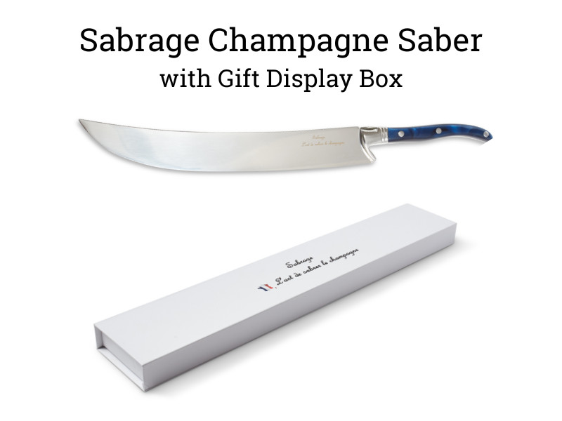 16" Engraved Stainless Steel Champagne Saber Sword, French Laguiole with Box