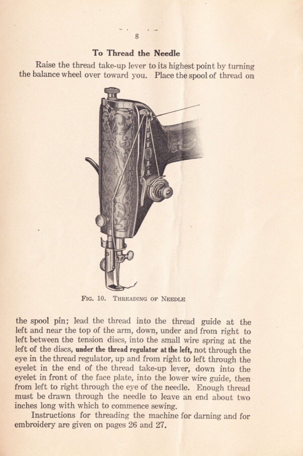 Large Deluxe-Edition Instructions Manual for Singer 66-1 Sewing Machine