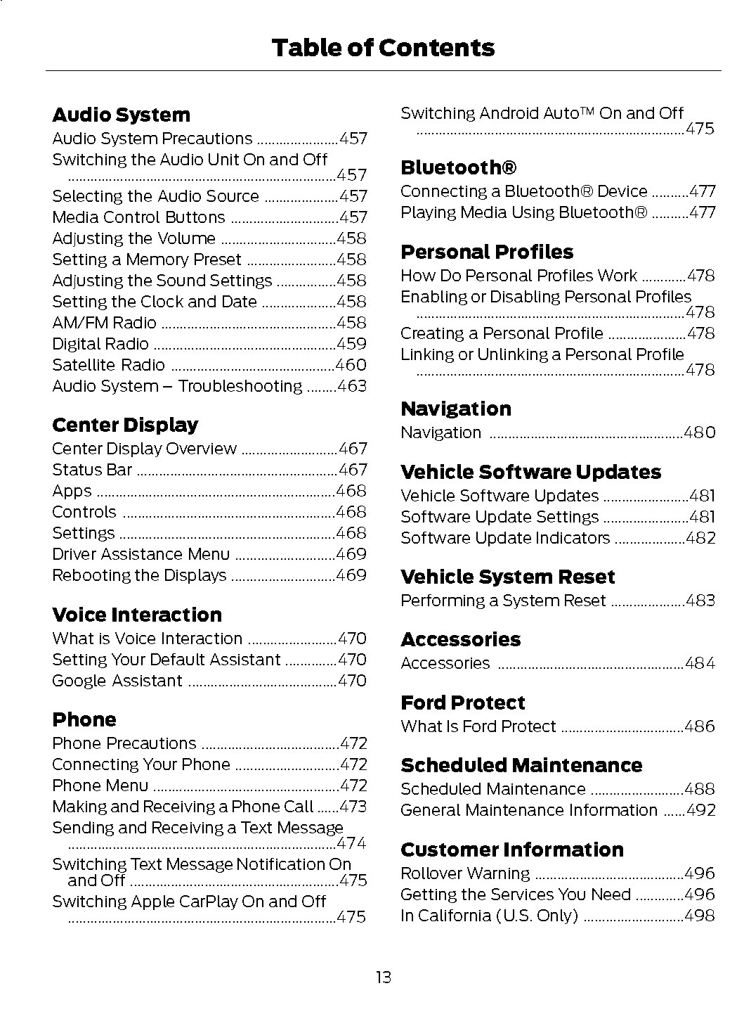 2026 Ford Explorer Owners Manual User Guide