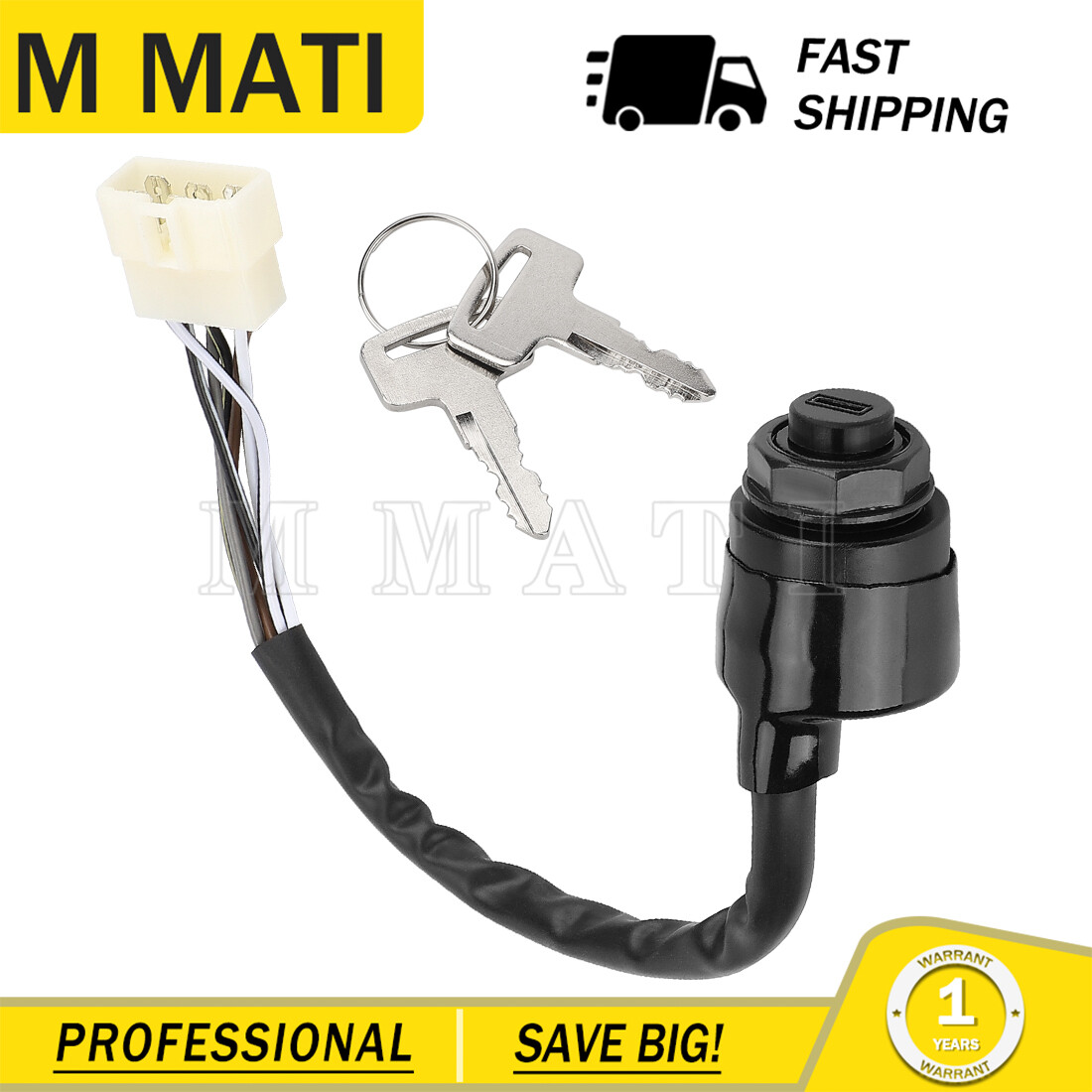 Ignition Switch & Key For Kawasaki Mule 500 550 2500 2510 2520 2010 2020 2030