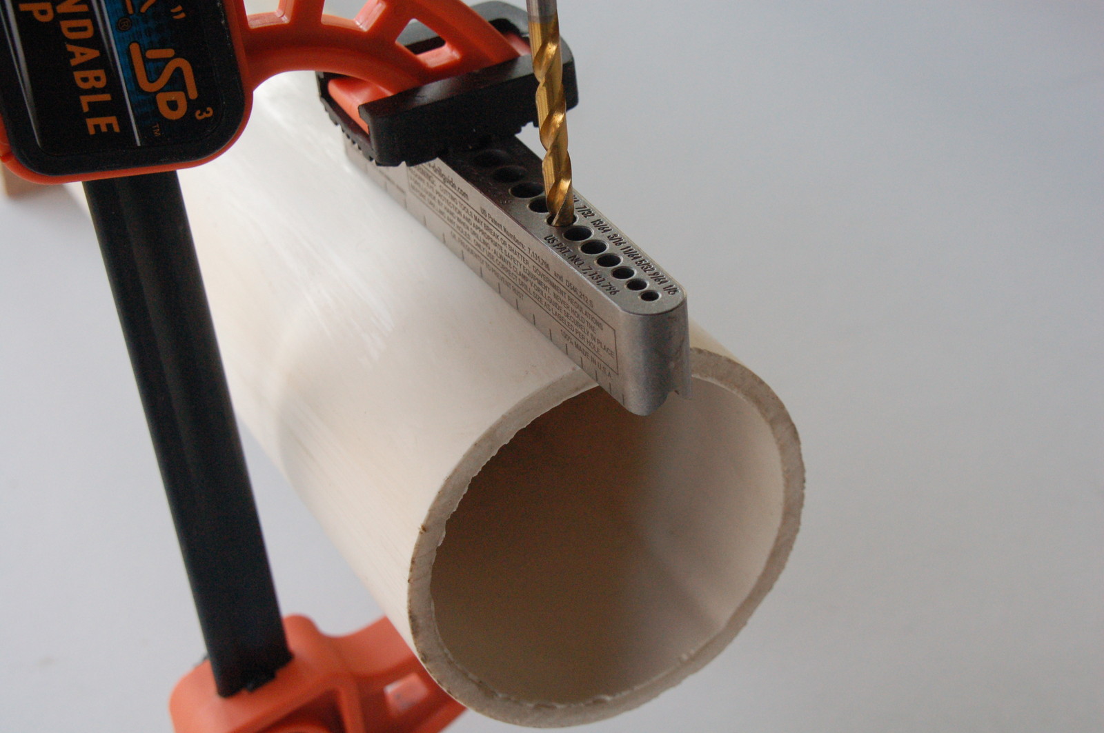 Drill guide - Helps drill gun parts, barrels, pistols, sites, slings, gunsmith