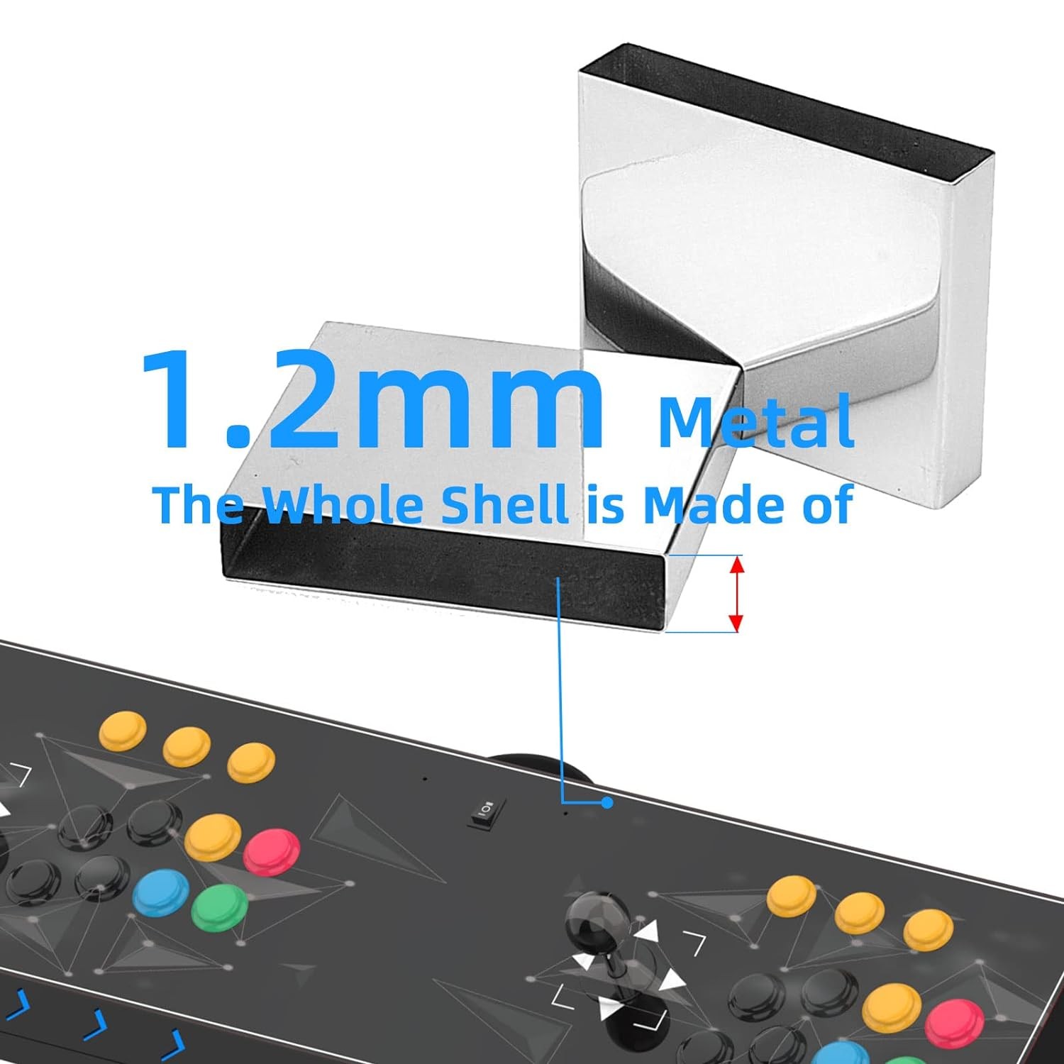 Arcade Fight Joystick 2 Players Controller Compatible with multiple platforms