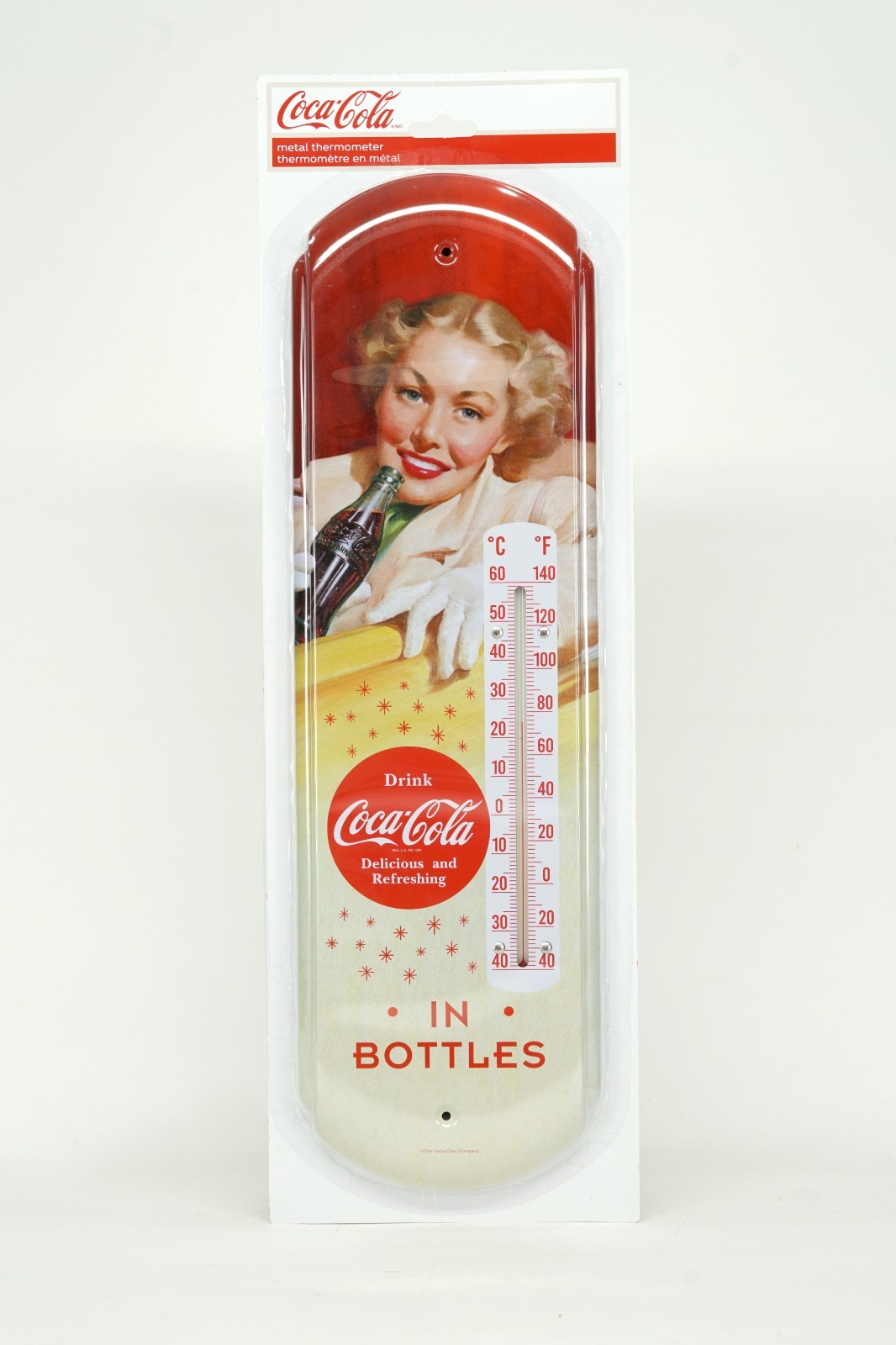 LIMITED EDITION Coca-Cola Metal Thermometer Drink Coke Pin Up Beach Girls, Women