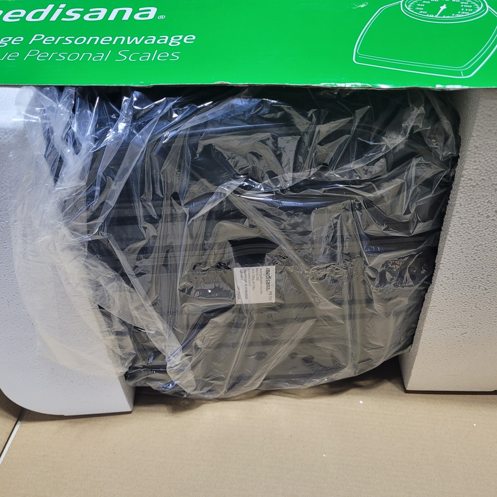 KG Bathroom Scale - Medisana Mechanical PS 100 Black (No Batteries Needed) NIB