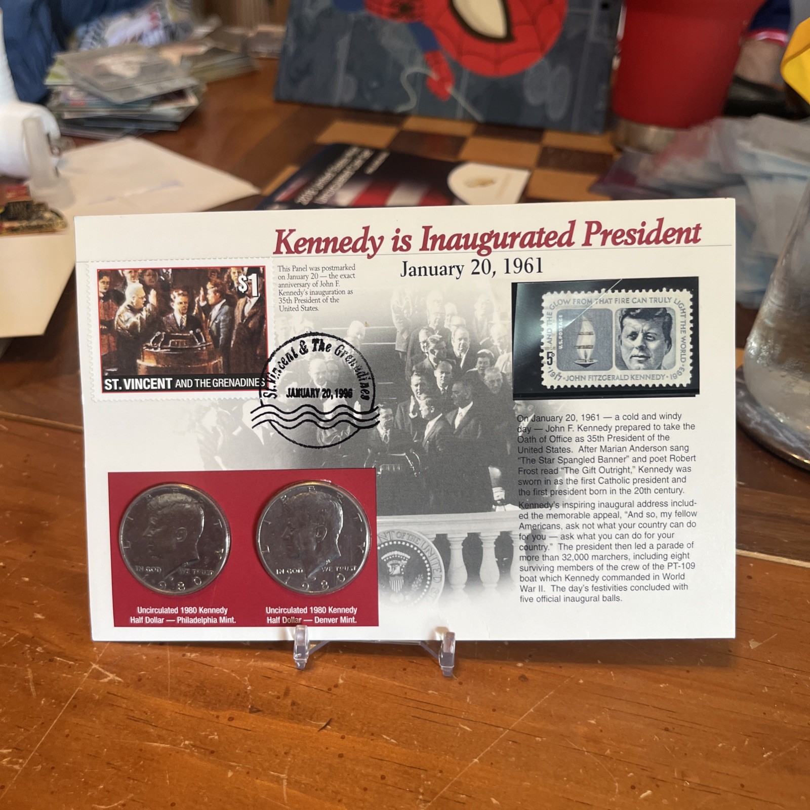 St. Vincent & The Grenadines JFK Coin And Stamp Sets (8 sets)