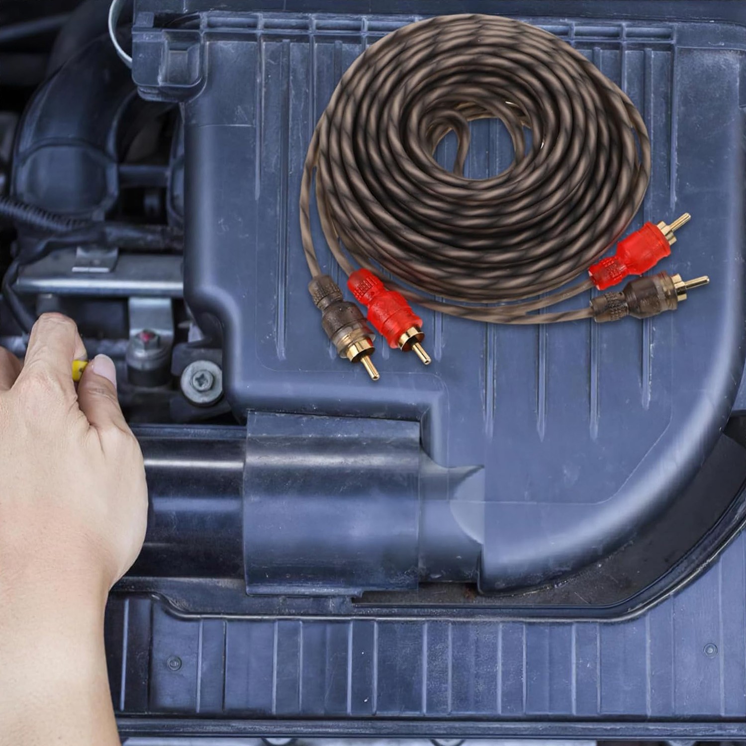 200X RCA Audio Cable Twisted Pair with Noise Reduction Interconnect Amp Wire Lot