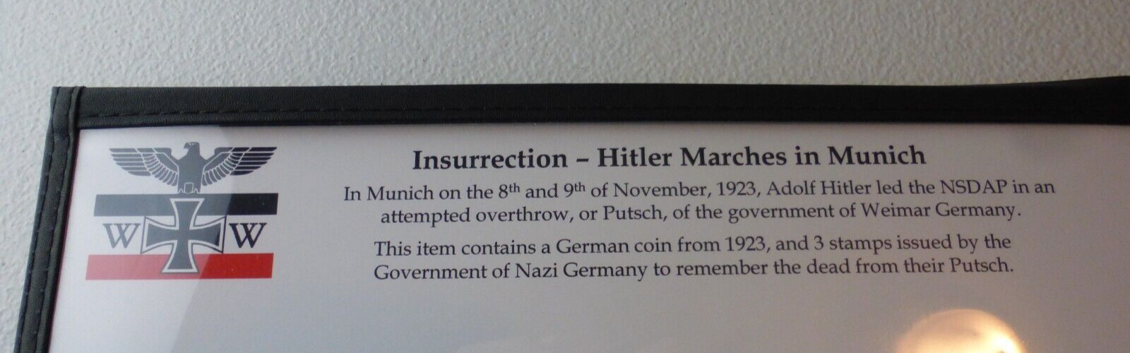 Nazi History Coin / Stamp Album *with COA* - Adolf Hitler's Insurrection, Putsch