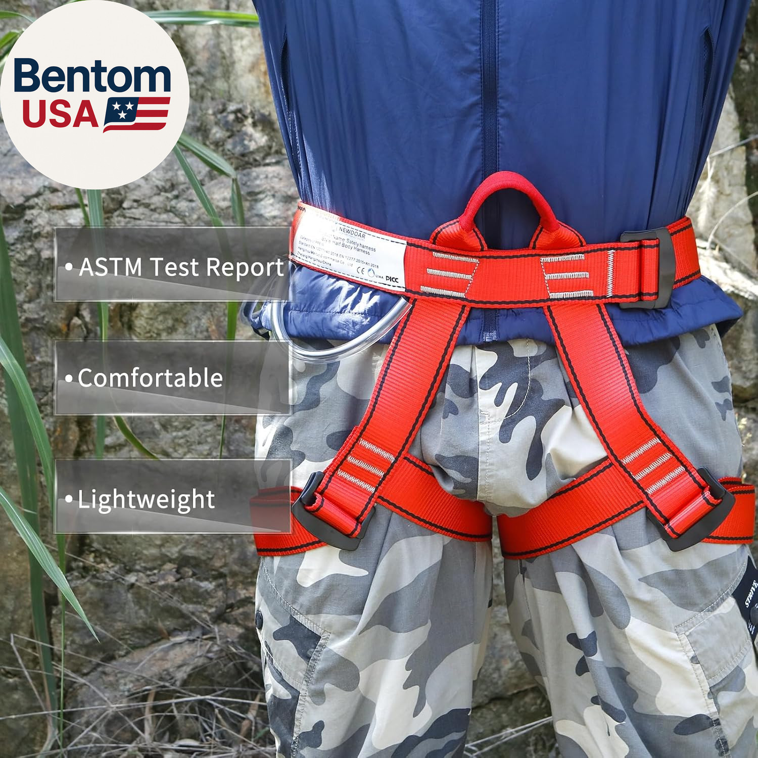 Climbing Harness, Mountaineering Rock Climbing Harness, Half Body Harness for Ra