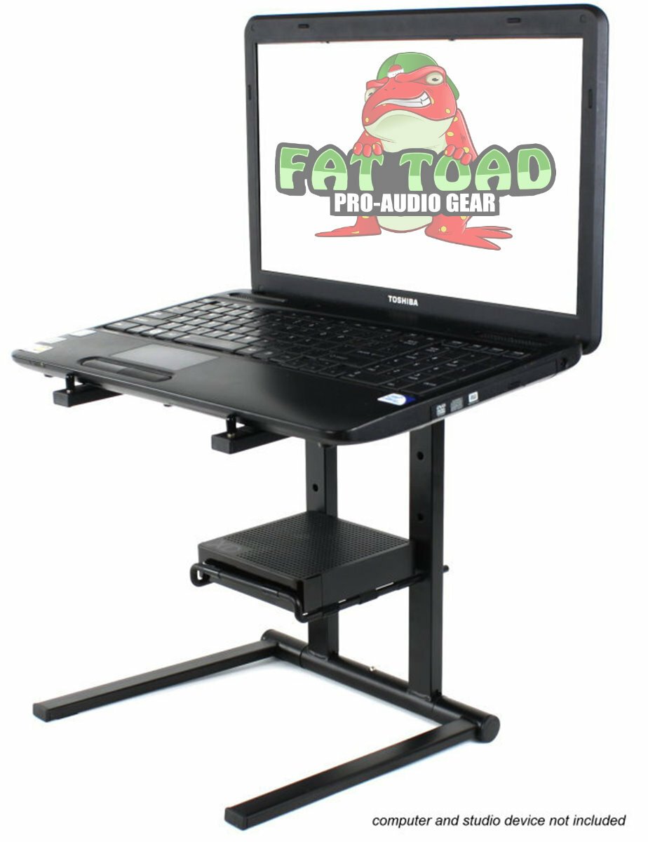 Folding DJ Laptop Stand - Computer Table Top PC Rack Clamp Mount Holder PA Gear