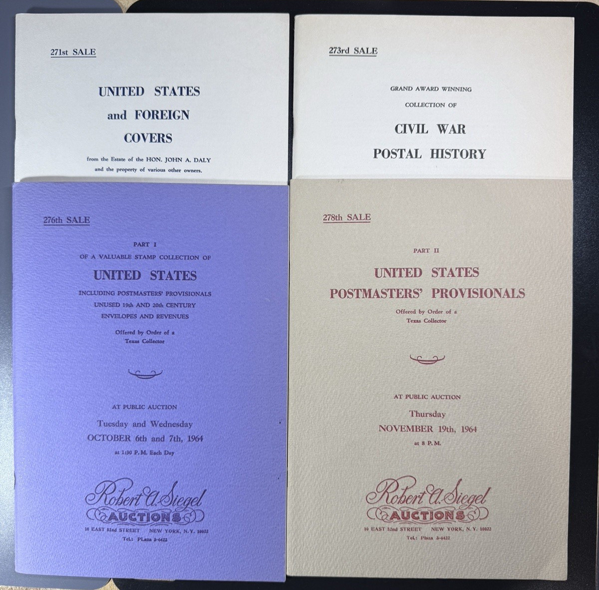 Lot of 24 R Siegel auctions - Postal History, covers, Westerns, Confederate etc