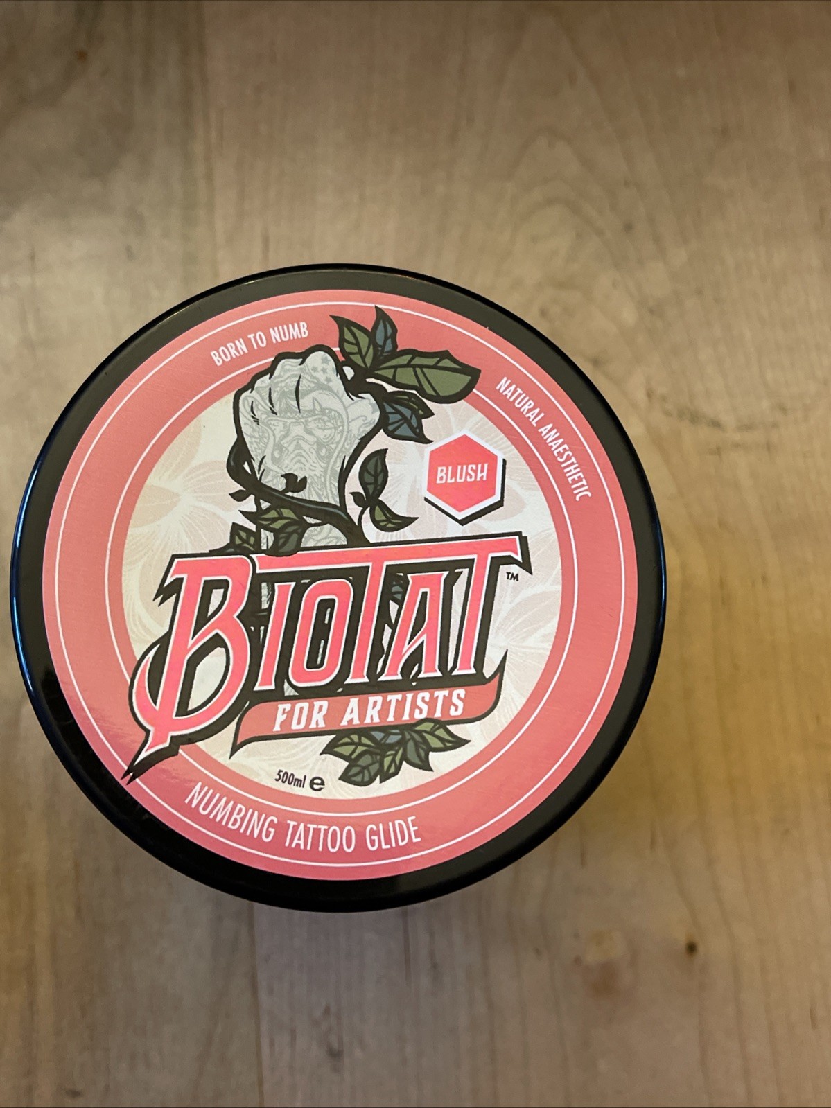 Biotat Tattoo Glide a Natural Soothing/NUMBING Tattoo Glide (Blush) 500ml New!