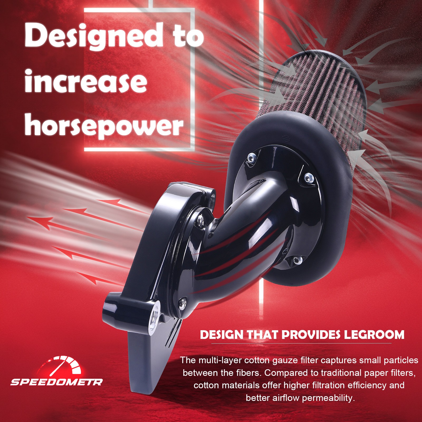 Heavy Breather Air Cleaner Intake Filter For harley touring softail 2017-2025