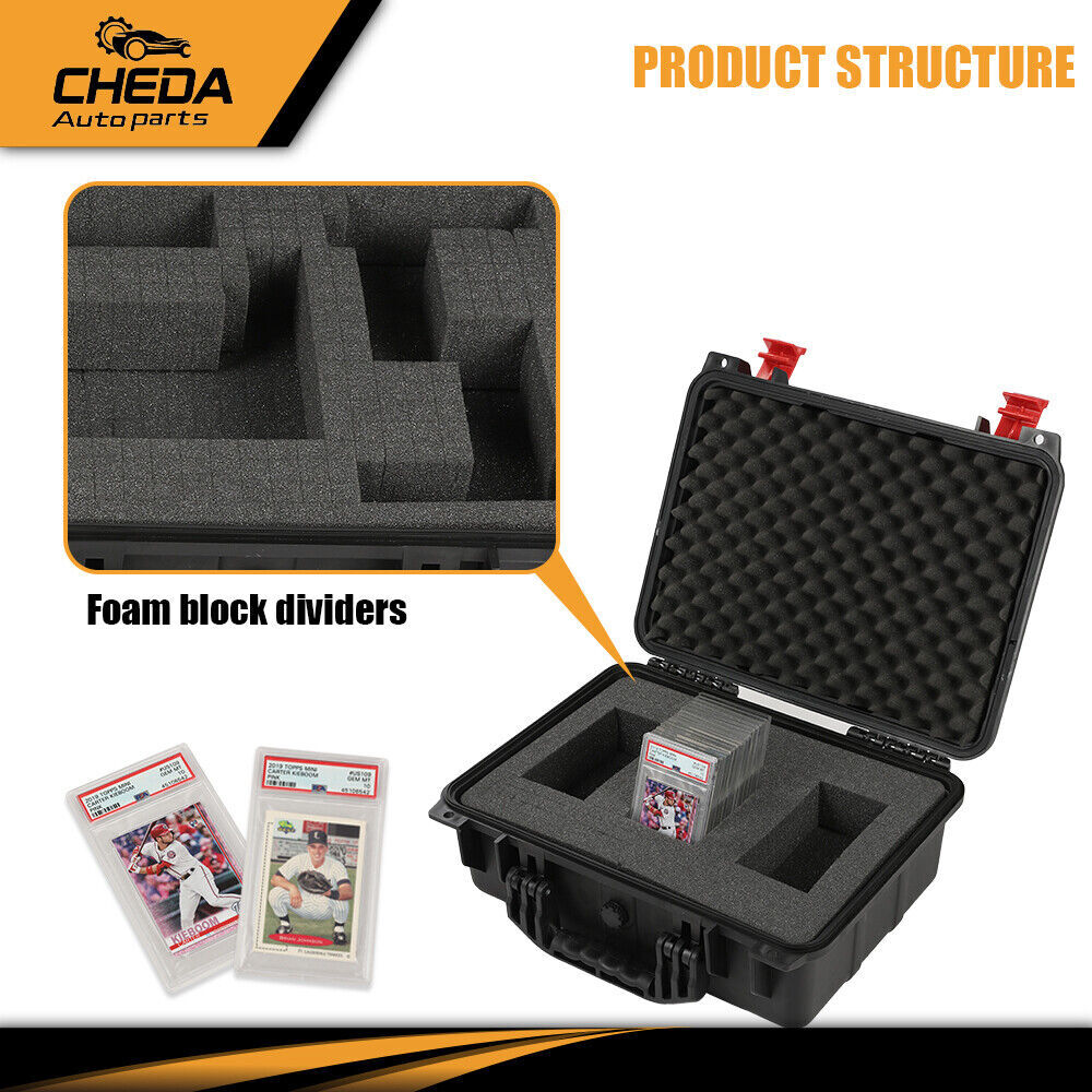 [50CT 150CT] Weatherproof Graded Card Storage Box Case Slab Holder Protector NEW