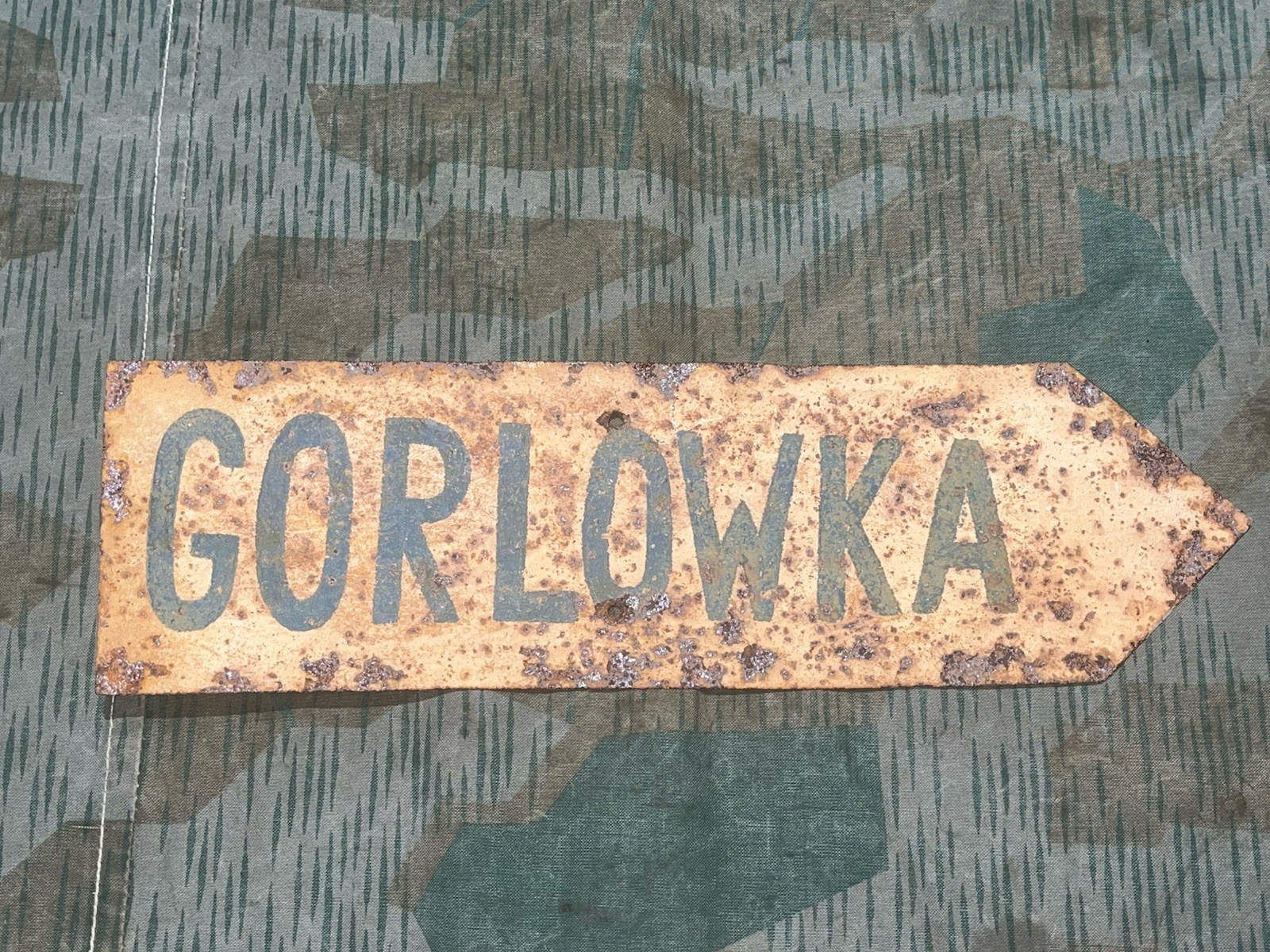 WW2 German Original Gorlowka Road Sign