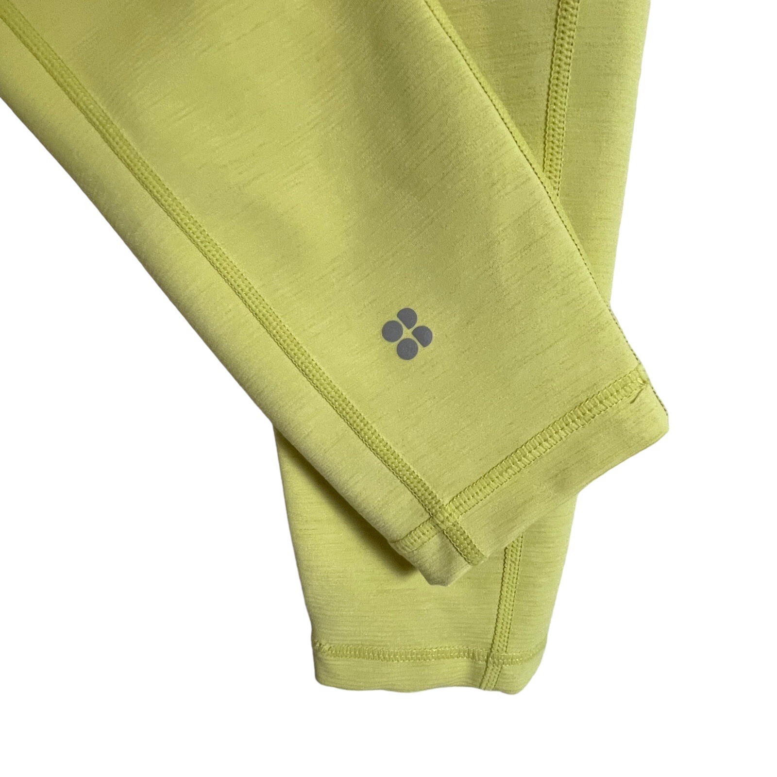 Sweaty Betty Super Sculpt 7/8 Length Leggings Size S Chartruese Yellow Pocket