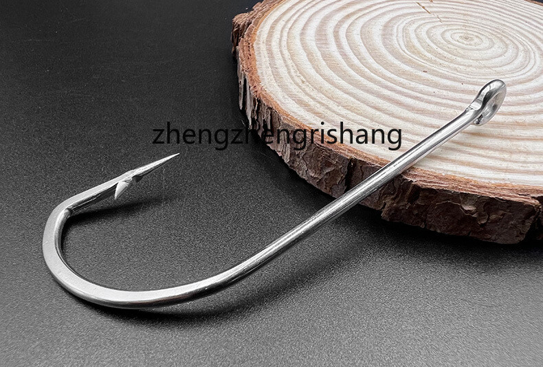 50pcs Stainless Steel Fishing Hooks O'Shaughnessy Forged Long Shank J Fish Hooks