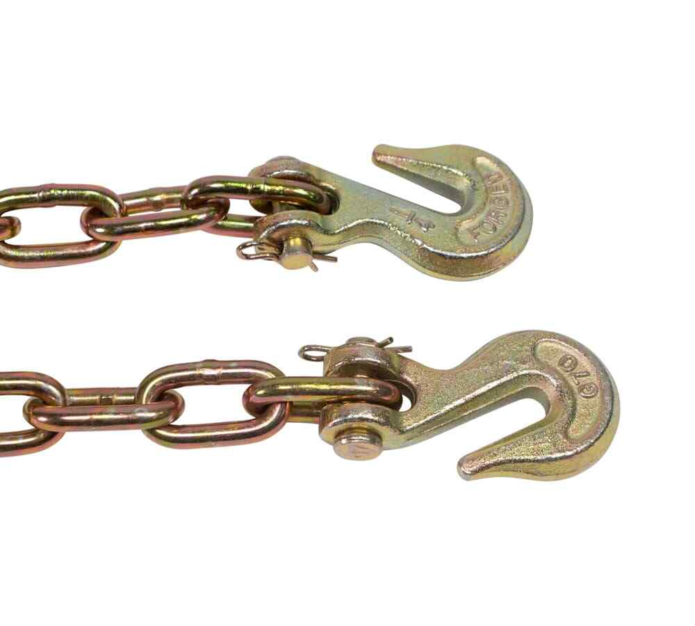 4PK 1/4"x12' Transport Binder Chain Grade 70 w/ Grab Hook 3150 LBS WLL Tow Chain